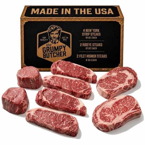 Grumpy Butcher Premium Aged 8 Steak Set