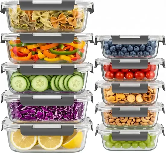 How to Store Leftovers Safely: Complete Guide 2 Dealusy 10 Sets 36 oz & 12 oz Glass Food Storage Containers with lids