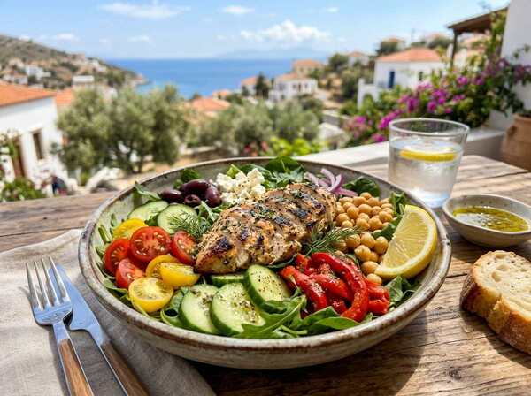 Easy Mediterranean Salad Recipes for Dinner 3 Mediterranean Grilled Chicken Salad