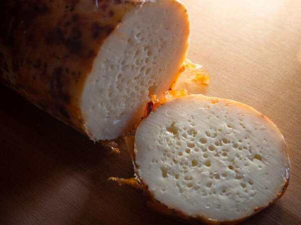 Greek Cheese Guide: 12 Traditional Varieties 11 Traditional Greek Formaella cheese from Arachova prepared for serving