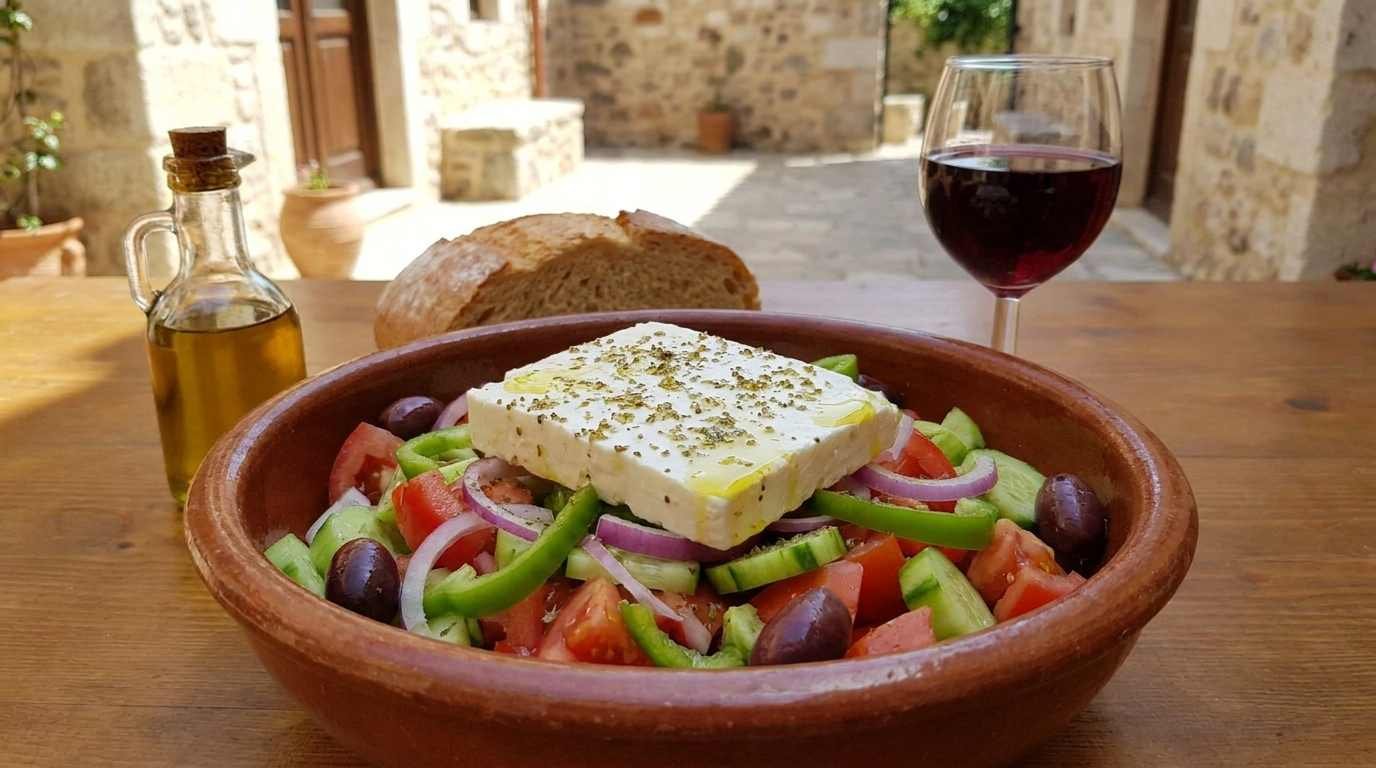 Traditional Greek Salad Recipe: Easy & Authentic 2 Traditional Greek Salad Recipe: Easy & Authentic